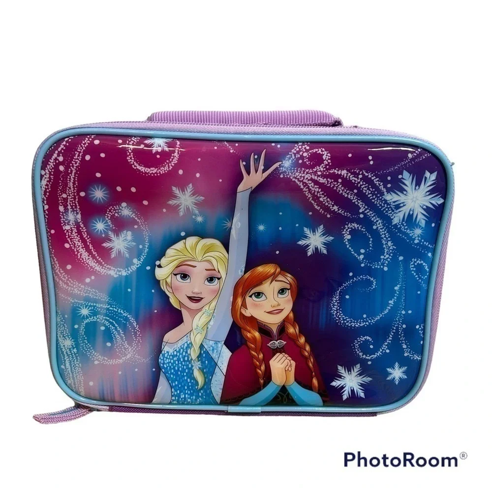 Disney Frozen Lunch Can Box American Tourist Purple Blue